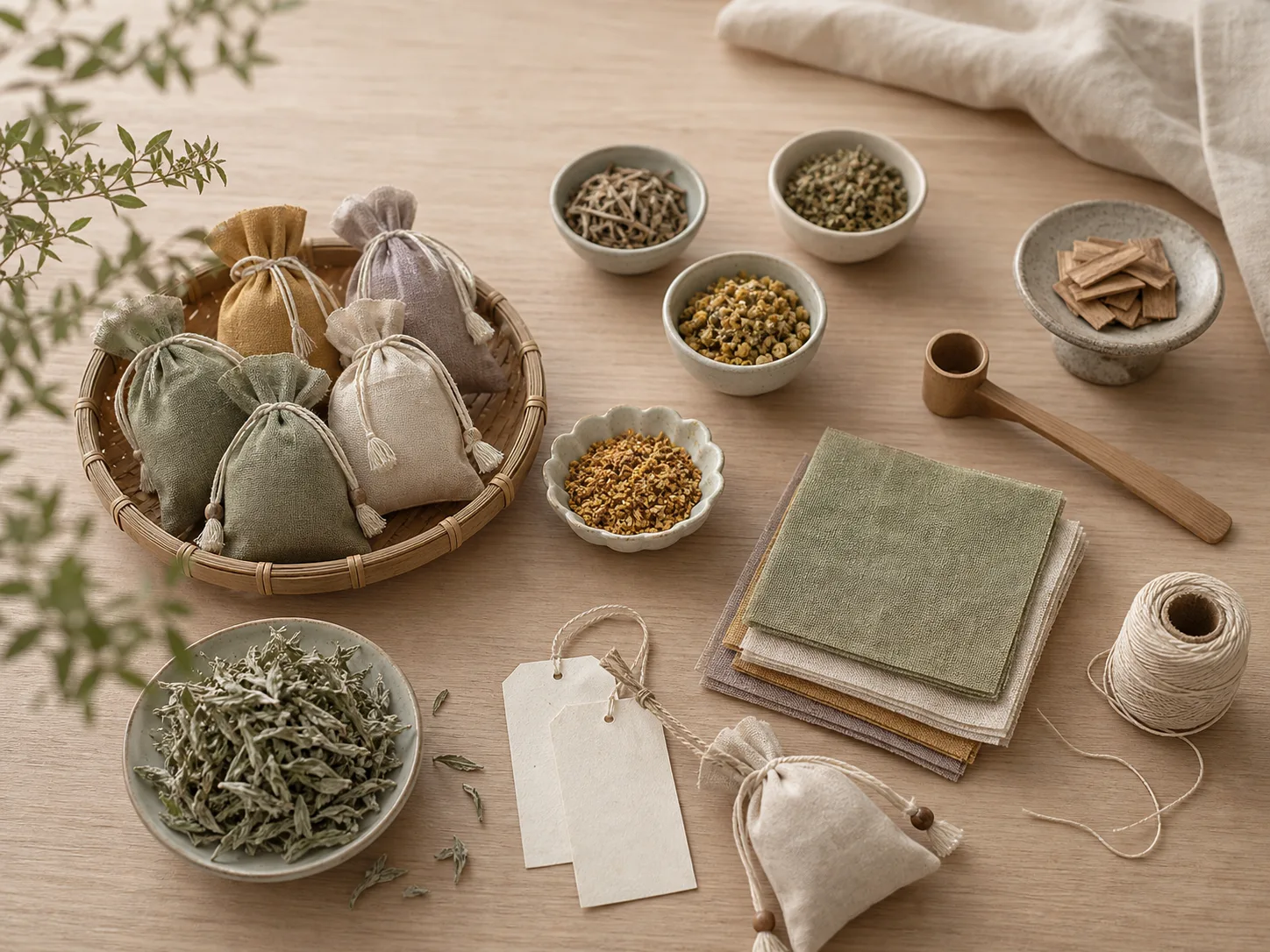 节气香囊手作材料与香草